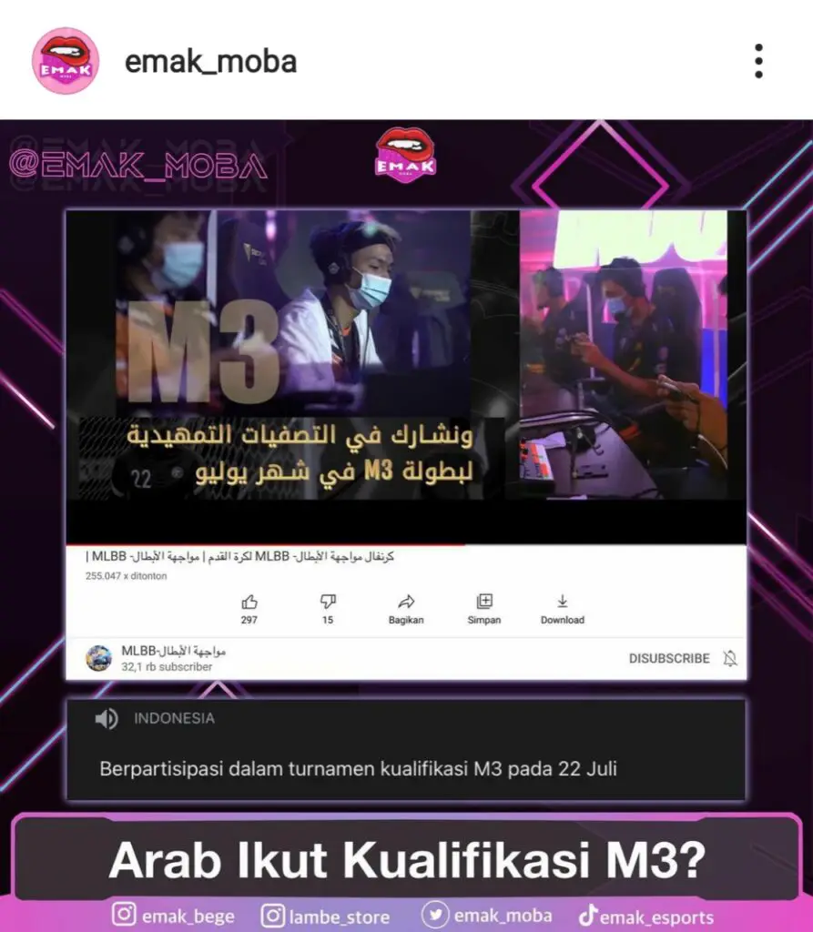 Arab ikut kualifikasi M3