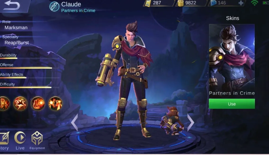 Claude marksman untuk lawan Gloo